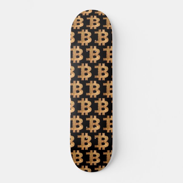 SKATEBOARD LETTRE BITCOIN B CRYPTOCURANCE VINTAGE   (Recto)