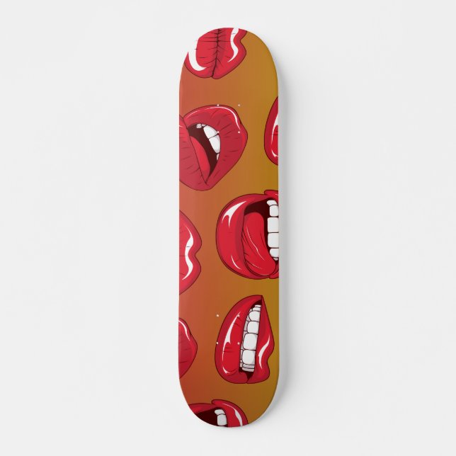 Skateboard Lèvres chaudes (Devant)
