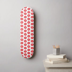 Skateboard Lèvres Rouges, Rouge À Lèvres, Baiser, Motif Des L