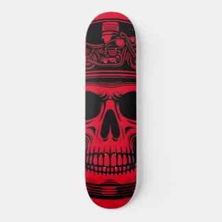 Skateboard leyenda del cráneo del motociclista vintage
