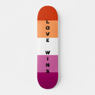 Skateboard LGBTQ Rainbow Lesbian Pride drapeau Texte personna