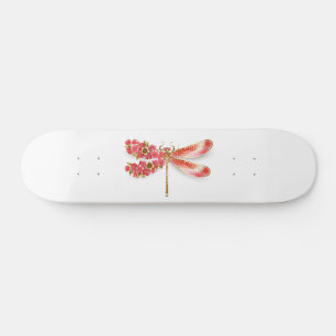 Skateboard libellule de fleurs avec sakura de bijoux