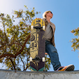 Skateboard Libérez votre aventure : le navire Steampunk