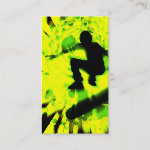 skateboard light explosion business card