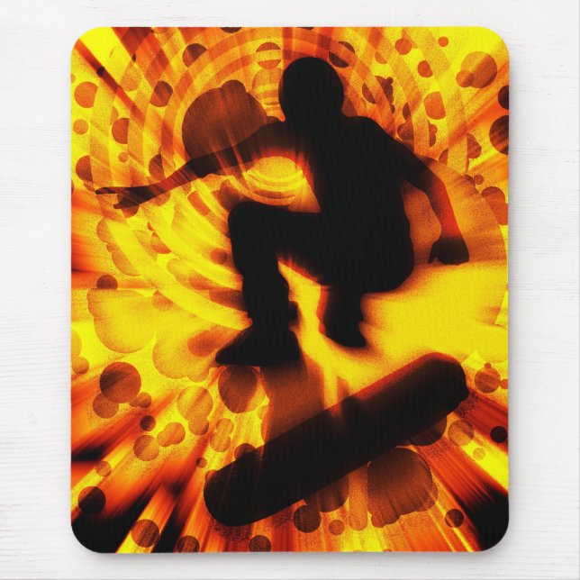 skateboard light explosion mouse pad (Front)