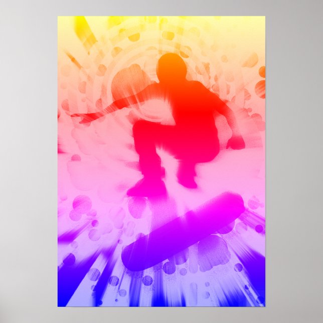 skateboard light explosion poster (Front)