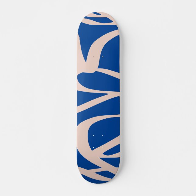 Skateboard Ligne Abstraite bleue (Devant)