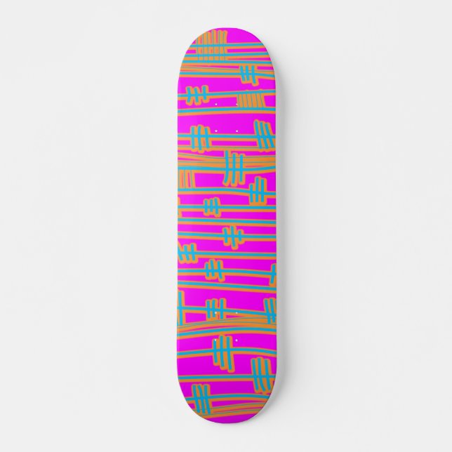 Skateboard Lignes Abstraites (Devant)