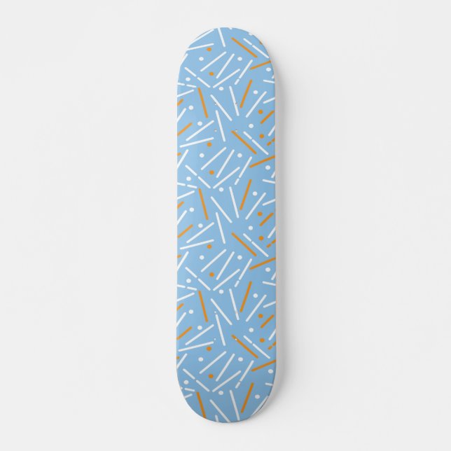 Skateboard Lignes Motif 6 (Devant)