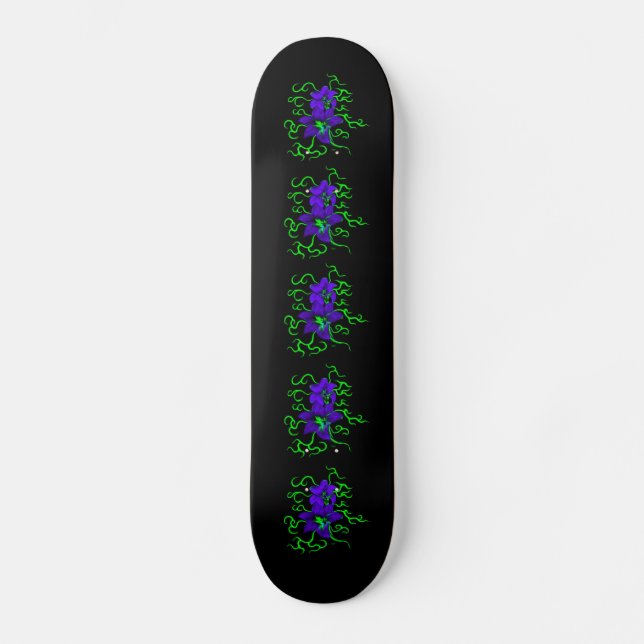 Skateboard lila Lilie Blume (Recto)