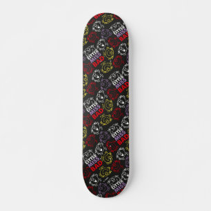 Skateboard Little Miss Bad   Motif noir, rouge et jaune