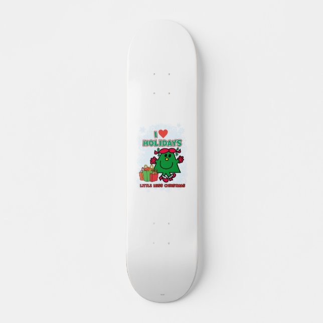 Skateboard Little Miss Noël | J'aime les vacances (Devant)
