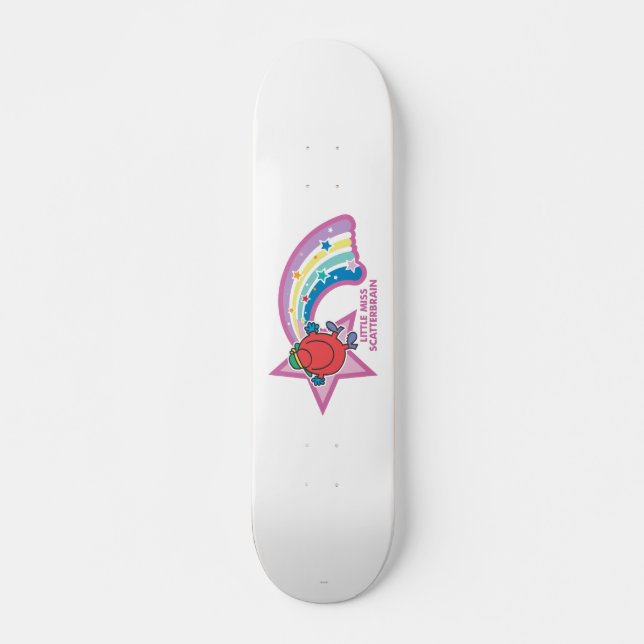 Skateboard Little Miss Scattercerveau | Arc en ciel et étoile (Devant)