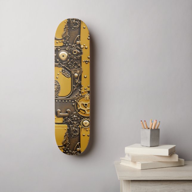 Skateboard Livre de vapeur Jaune industriel (Art mural)
