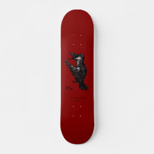 Skateboard Logo de colibri rouge