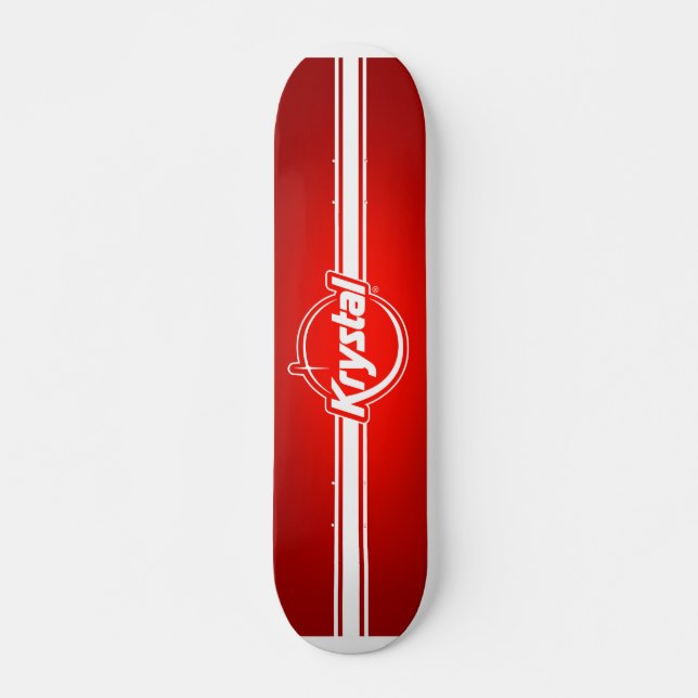 Skateboard Logo de Krystal avec la planche à roulettes de (Devant)