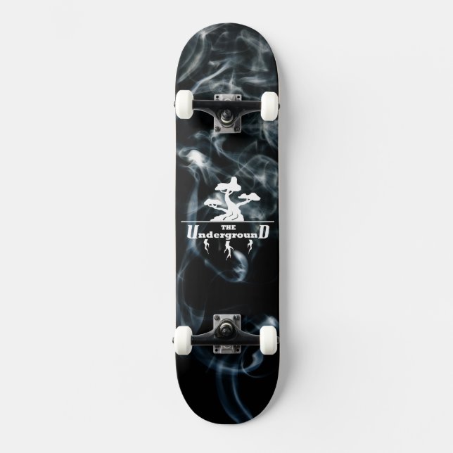 Skateboard Logo de l'arrière - plan de la fumée noire (Recto)