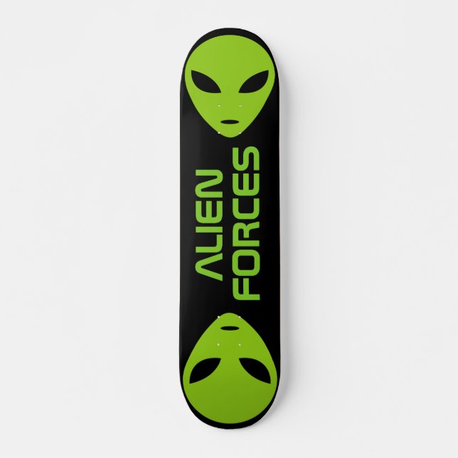 Skateboard Logo de tête d'alien vert tablette personnalisée (Devant)