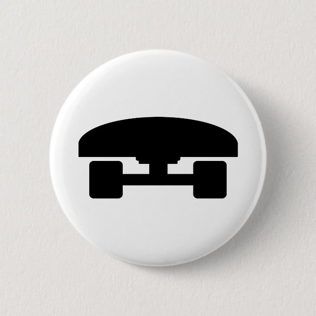 Skateboard logo icon 2 inch round button (Front)
