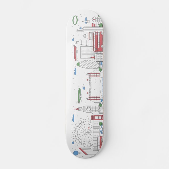 Skateboard Londres Skyline (Recto)