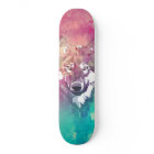 Loup abstrait artistique d'aquarelle rose de