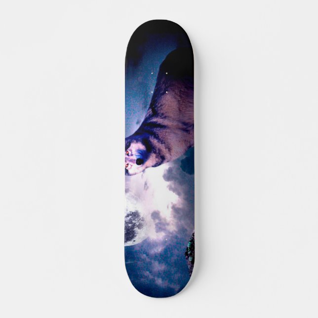 Skateboard Loup lunaire (Devant)