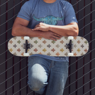 Skateboard Lumière de design fleur de lis en bois terrestres