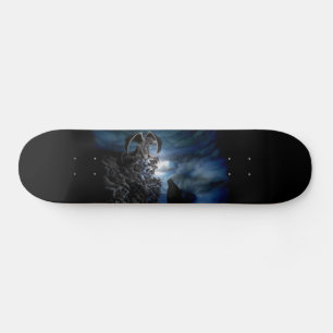 Skateboard Lune de loup - Loup avec Golem