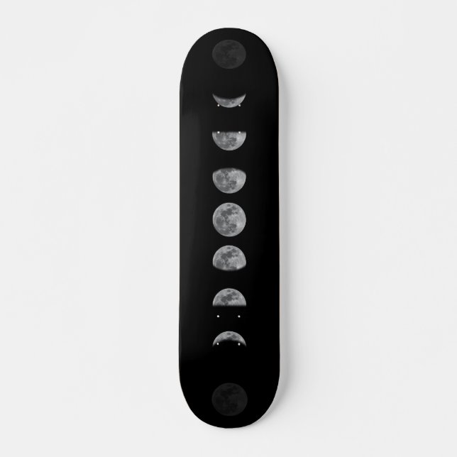 Skateboard Lune lunaire Phases céleste (Devant)