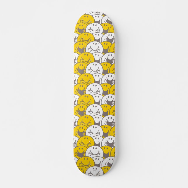 Skateboard M. Happy | Motif de sourires clignotants (Devant)