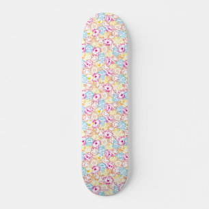 Skateboard M. Men & Little Miss Motif couleur néon