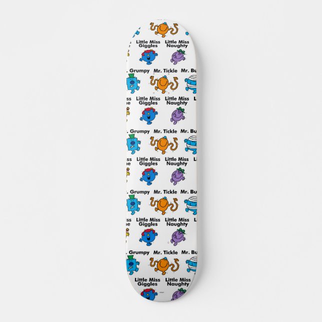 Skateboard M. Men & Little Miss | Noms de caractères (Devant)