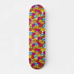 Skateboard M. Men & Little Miss Visages souriants lumineux