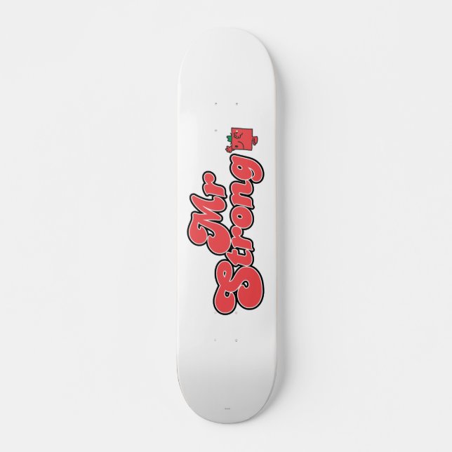Skateboard M. Strong | Lettres rouges (Devant)