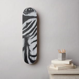 Skateboard M. Zebra African Wildlife Animal Portrait Art