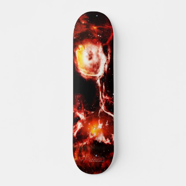 Skateboard Madame peinte par étoile (Devant)