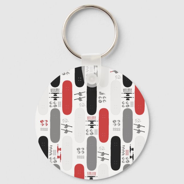 Skateboard Madness (GRB) Keychain (Front)