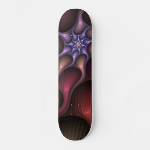 Skateboard Magique brillant Abstrait rayé coloré Fractal