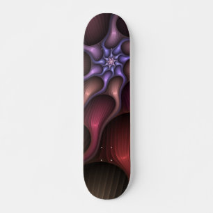 Skateboard Magique brillant Abstrait rayé coloré Fractal