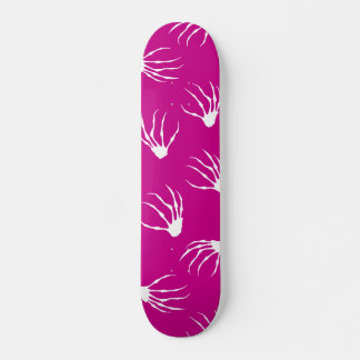 Skateboard Mains de squelette - Rose chaud
