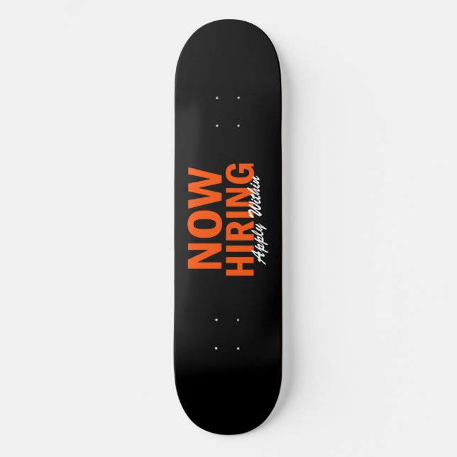 Skateboard Maintenant, l'embauche s'applique dans (Recto)