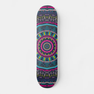 Skateboard mandala coloré