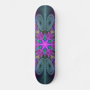 Skateboard Mandala Colorful Striant Fractal Art Kaleidoscope