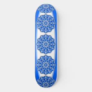 Skateboard Mandala en bleu