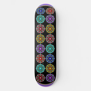 Skateboard Mandala en différentes couleurs