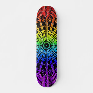 Skateboard Mandala Looking Glass ( Arc-en-ciel 2 )