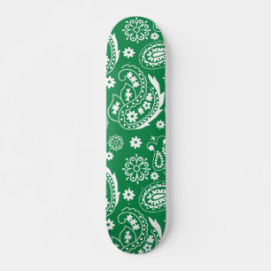 Skateboard Mandala Motif Vert et blanc Halloween Automne Aut