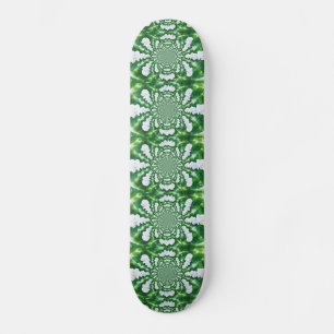 Skateboard Mandala Orchidée blanche
