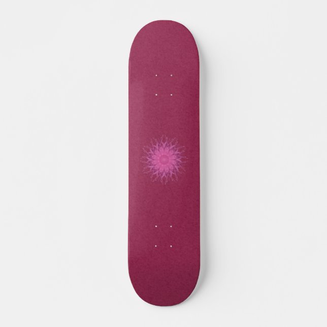 Skateboard Mandala rose (Devant)