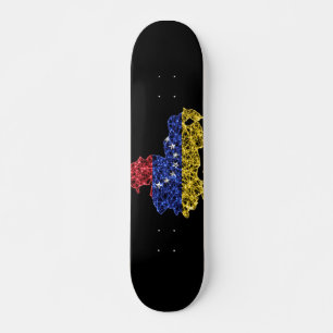 Skateboard Map of Venezuela, Polygonal mesh line map